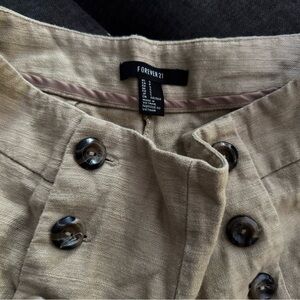 Forever 21 Beige Button Short